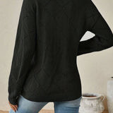 Ingrid | Pull ample ajouré à motif losange