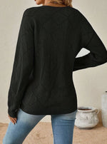Ingrid | Pull ample ajouré à motif losange