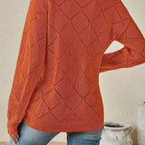 Ingrid | Pull ample ajouré à motif losange
