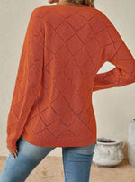 Ingrid | Pull ample ajouré à motif losange