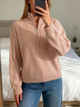 Angèle | Pull à col montant zippé