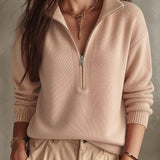 Angèle | Pull à col montant zippé