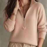 Angèle | Pull à col montant zippé