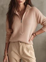 Angèle | Pull à col montant zippé