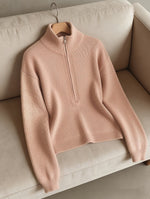 Angèle | Pull à col montant zippé