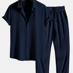 Ensemble — chemise côtelée coupe ajustée & pantalon côtelé à jambe droite
